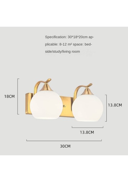 Kapalı Duvar Lambası, Yaratıcı Basitlik Modern Tarzı, 2039 Bakır Çift Başlı (Yurt Dışından)