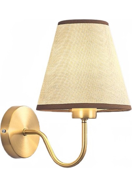 Kapalı Duvar Lambası, Kumaş, Yaratıcı Basitlik Modern Tarzı, 4018 Bakır Rengi (Yurt Dışından)