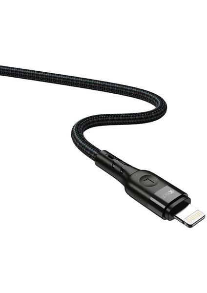IX-UC013 Type C to Type C Girişli Data ve Hızlı Şarj Kablosu 2m Siyah