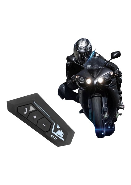 BT22 Motosiklet Kask Kablosuz Intercom Su Geçirmez 5.0 Bluetooth