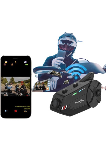 R1 Plus Bluetooth Interkom Motosiklet Kask Kulaklık