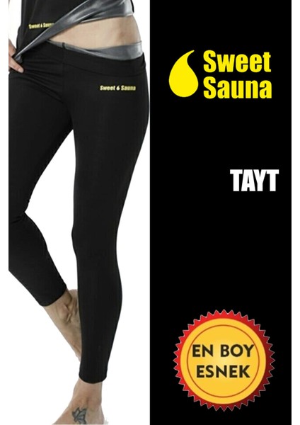 Yeni Sezon Spor Uzun Tayt Unisex Sweet Sauna Termal Siyah
