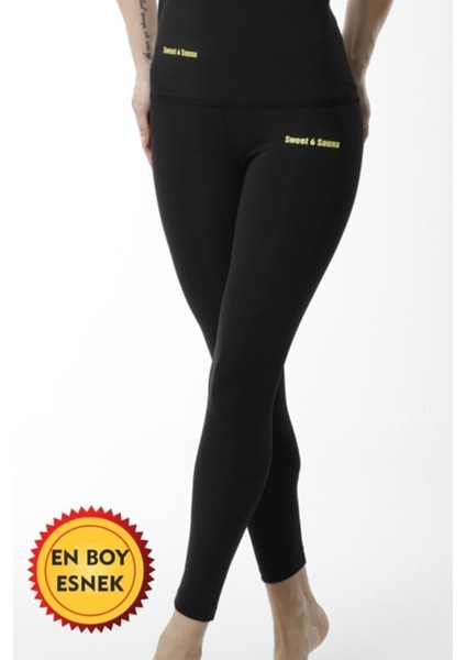 Yeni Sezon Spor Uzun Tayt Unisex Sweet Sauna Termal Siyah modelleri