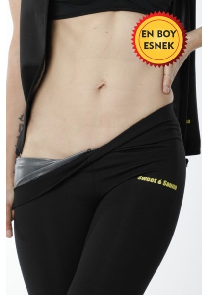 Yeni Sezon Spor Uzun Tayt Unisex Sweet Sauna Termal Siyah fırsatları