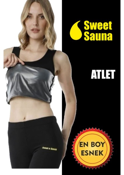 Yeni Sezon Spor Askılı Atlet Unisex Sweet Sauna Termal Siyah