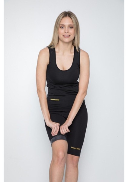 Ince Beden Kadın Atlet Şort Takım Unisex Sweet Sauna Termal