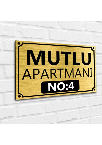 Apartman-Site Kapı Isimliği Kapı Tabelası 20X29 cm