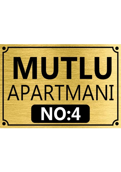 Apartman-Site Kapı Isimliği Kapı Tabelası 20X29 cm