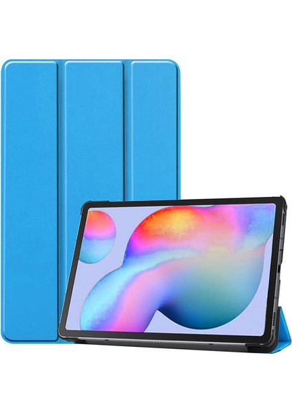 - Huawei MatePad T8 - Tablet Kılıfı Smart Cover Standlı 1-1 Kılıf - Mavi