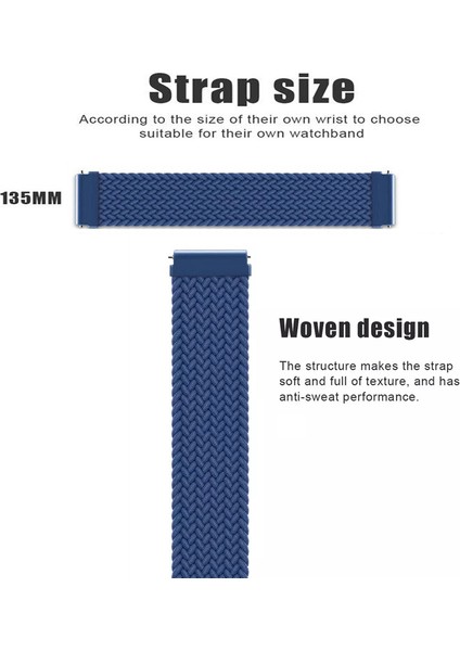 Casestreet Amazfit Gtr 3 Pro Kordon Naylon Solo Loop 135MM Small Krd 61 Mavi fiyatları