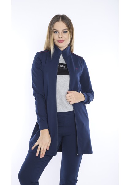 Kadın Spor Royal Fermuarlı, Cepli Tunik Eşofman Takımı - CC-6725 - 6725 fiyatları