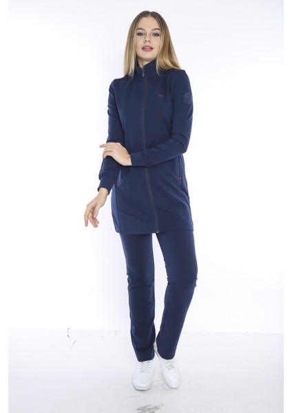 Kadın Spor Royal Fermuarlı, Cepli Tunik Eşofman Takımı - CC-6725 - 6725 modelleri