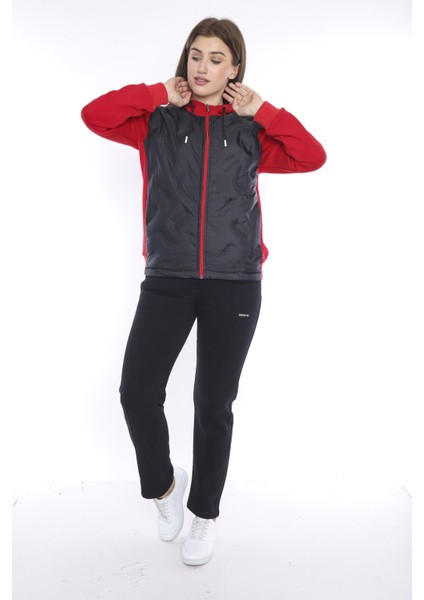 Kadın Spor Kırmızı Eşofman Takımı - 6680