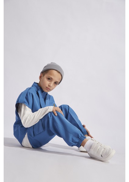 Erkek Çocuk Yelekli Nakışlı Kargo Takım İNDIGOHQSPQS300152İ7 modelleri