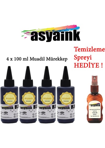 Canon Mürekkep Seti 4X100 Ml-Siyah