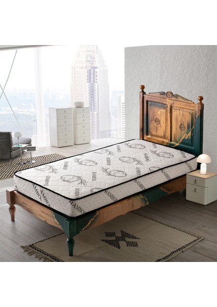 Florya Bamboo Desen 150X200 cm Çift Kişilik Yaylı Yatak