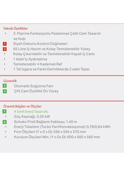 Ankastre Fırın BO S6213 I