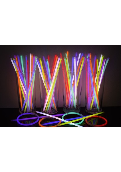 Glow Stick Fosforlu Neon Bileklik 50 Adet