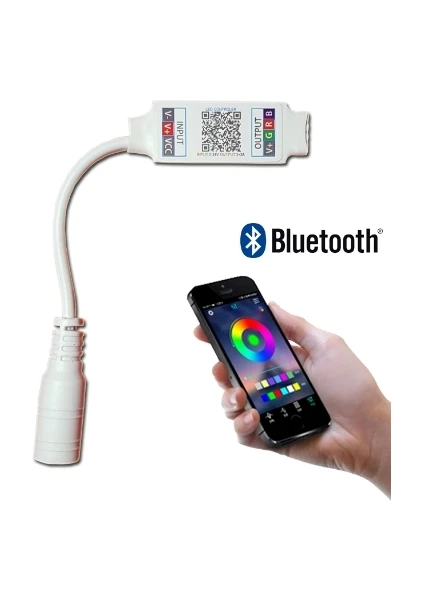 Hazar Led Bluetooth Cep Telefonundan RGB Şerit Led Kontrol 5-24 Volt 6 Amper