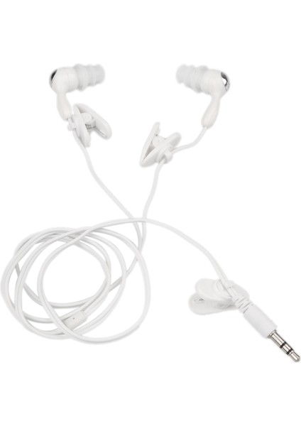 Evrensel Kulak Su Geçirmez Ipx8 Stereo Yüzme Kulaklık ve Kulakiçi Beyaz