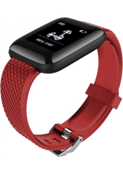 Bluetooth Akıllı Izle Kan Oksijen Basınç Monitörü Bileklik Kırmızı indirimleri