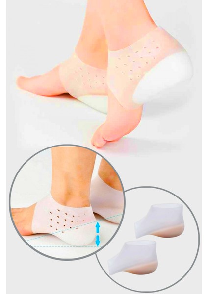 Topuk Yükseltici Topuk Çorabı 3 cm