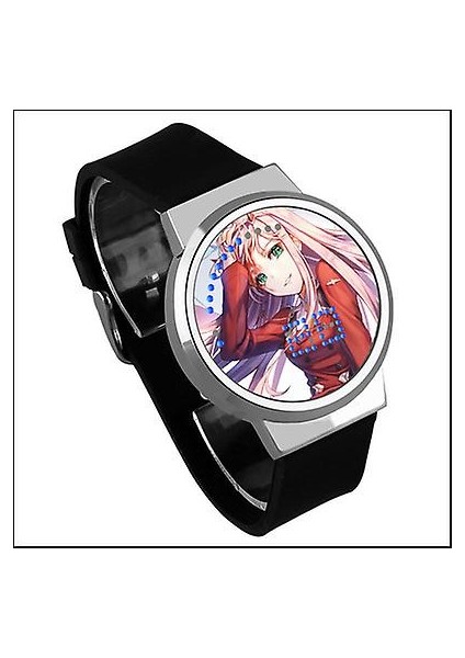 Su Geçirmez Aydınlık LED Dijital Dokunmatik Saat - Franxx'te Sevgilim (Yurt Dışından)