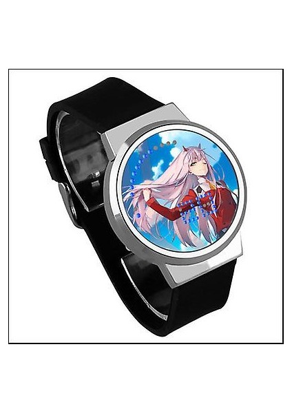 Su Geçirmez Aydınlık LED Dijital Dokunmatik Saat - Franxx'te Sevgilim (Yurt Dışından)