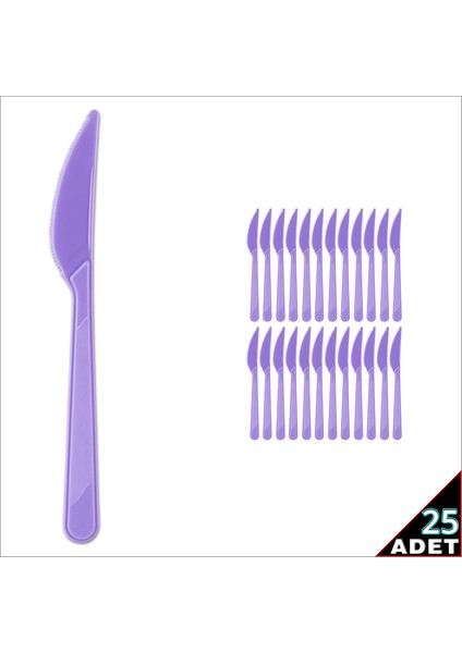 Plastik Bıçak, Lila - 25 Adet