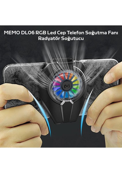 Memo DL06 Rgb LED Cep Telefon Soğutma Fanı Radyatör Soğutucu