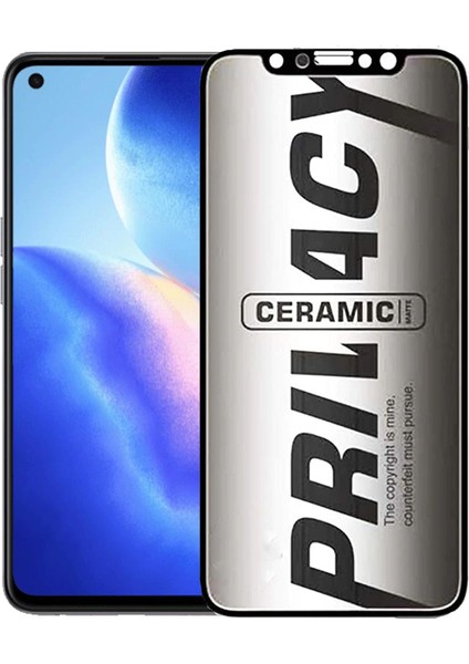 Xiaomi Mi 10T Hayalet Mat Seramik Kırılmaz Ekran Koruyucu Cam Gizlilik Filtreli Matte