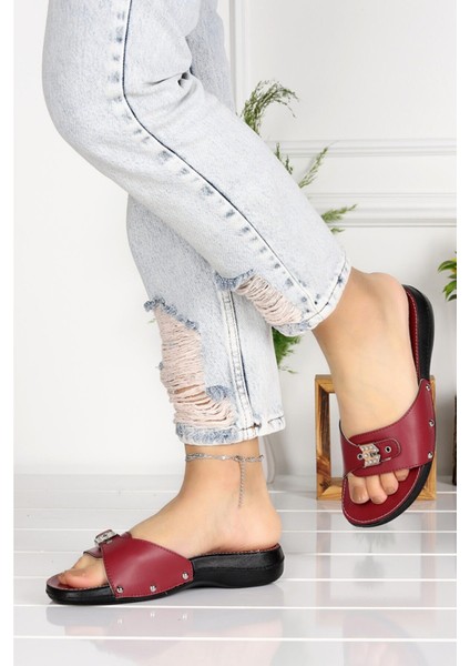 Trendyhose Claster 702 Günlük Topuk Jel Cırtlı Kadın Terlik
