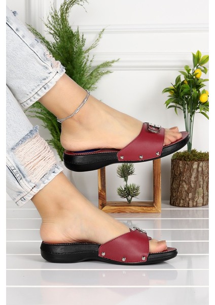 Trendyhose Claster 702 Günlük Topuk Jel Cırtlı Kadın Terlik