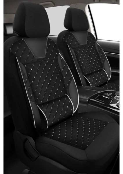 Citroen C4 Uyumlu Koltuk Kılıfı Genesa Serisi - Siyah