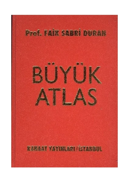 Kanaat Yayınları Kanaat - Golden Büyük Atlas Ciltli