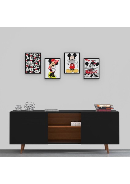 Mickey Mouse 4 Parça Mdf TABLOSLA626