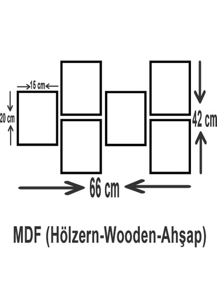 Markalar 6 Parça Mdf TABLOGMZ439