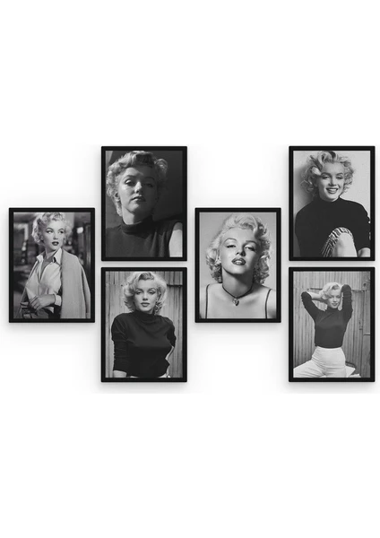 Hero Tasarım Marilyn Monroe 6 Parça Mdf TABLOGMZ472