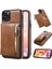 Fermuar Cüzdan Pu Shockrpoof Durumda iphone 11 Pro Kahverengi Için 2