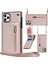Çapraz Vücut Fermuar Tpu + Pu Kılıf iphone 11 Pro Için Gül Altın 2