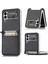 Litchi Fold Deri Kart Durumda Samsung Galaxy Z Flip3 5g Siyah 2