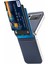Litchi Fold Deri Kart Durumda Samsung Galaxy Z Flip3 5g Mavi 1