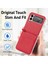 Litchi Fold Deri Kart Durumda Samsung Galaxy Z Flip3 5g Kırmızı 3
