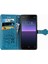 Kılıf Sony Xperia 10 Iı Flip Cüzdan Kabartmalı Kapak Etui Housse Kedi Köpek Desen - Mavi (Yurt Dışından) 5
