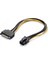 6 Pin Pcı-E Dişi To 15 Pin Sata Erkek Power Güç Kablosu 30 cm 1