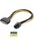 6 Pin Pcı-E Dişi To 15 Pin Sata Erkek Power Güç Kablosu 30 cm 3