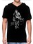 Paltolu Joker Siyah Kapşonlu Kısa Kollu Erkek T-Shirt 1