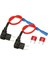 2x Devre Sigorta Tap Ats Mini Adaptörü Çift Devre Düşük Profil Bıçak Sigorta 5
