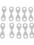 10 Parça Düz Metal Araba Sigorta Vw Golf Beetle Audi Seat Skoda Ford 60A 2