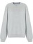 White And Simple Kadın Gri 100% Pamuk Unisex Sweatshirt 1